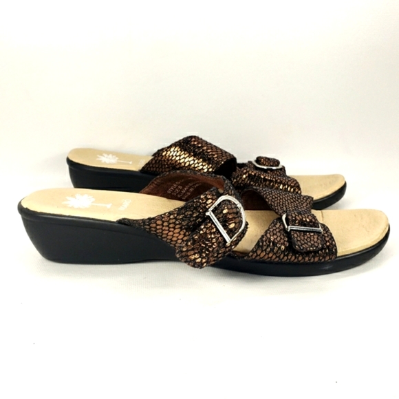 Ingaro NEW! Bucky Metallic Brown, Slip On, Adjustable Straps Sandal. Women's 8M - Picture 6 of 12